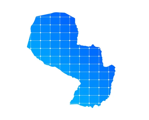 パラグアイのカラフルな青のグラデーションレンガのテクスチャ地図は白い背景に隔離されています ベクトル図 — ストックベクタ