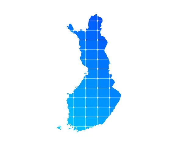 Colorido Azul Gradiente Tijolos Textura Mapa País Finlândia Isolado Sobre —  Vetores de Stock