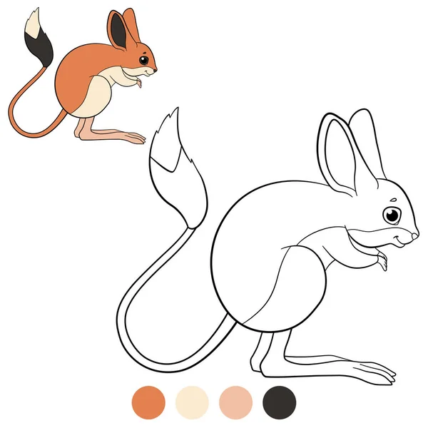 Χρώμα Μου Άγρια Ζώα Λίγο Χαριτωμένο Roden — Διανυσματικό Αρχείο