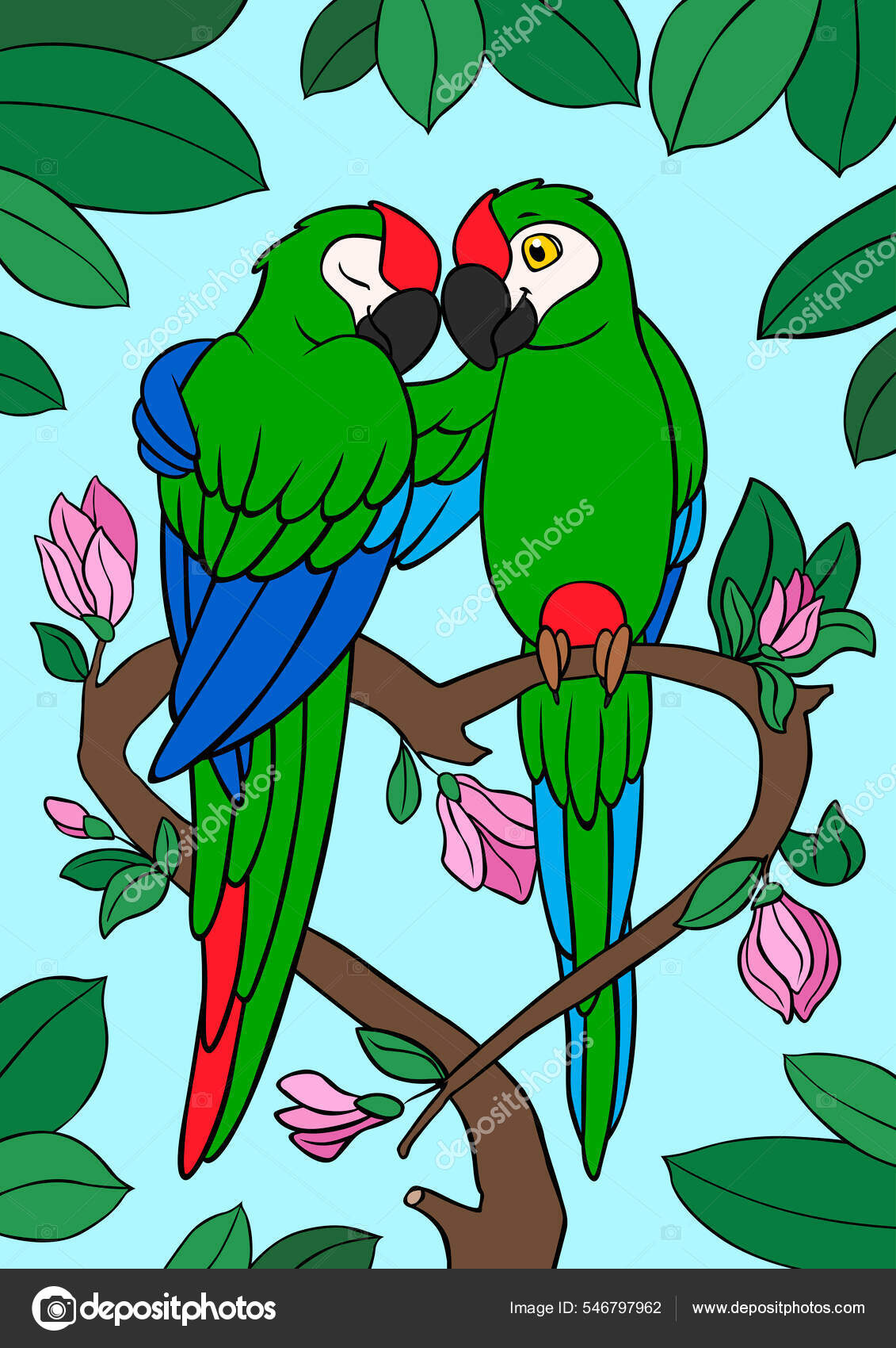 Desenhos para colorir de amor de arara - Desenhos para colorir de arara -  Desenhos para colorir para crianças e adultos