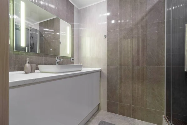 Ванная Комната Ванной Туалетом Раковиной Необходима Поддержания Гигиены — стоковое фото
