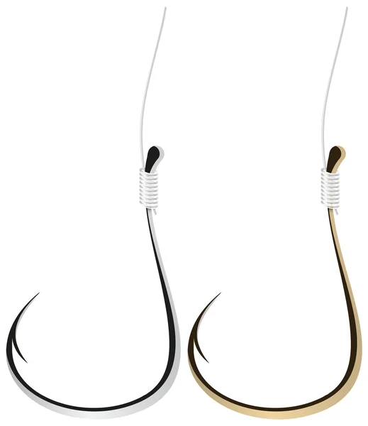 Hooks for fishing — Stock Vector