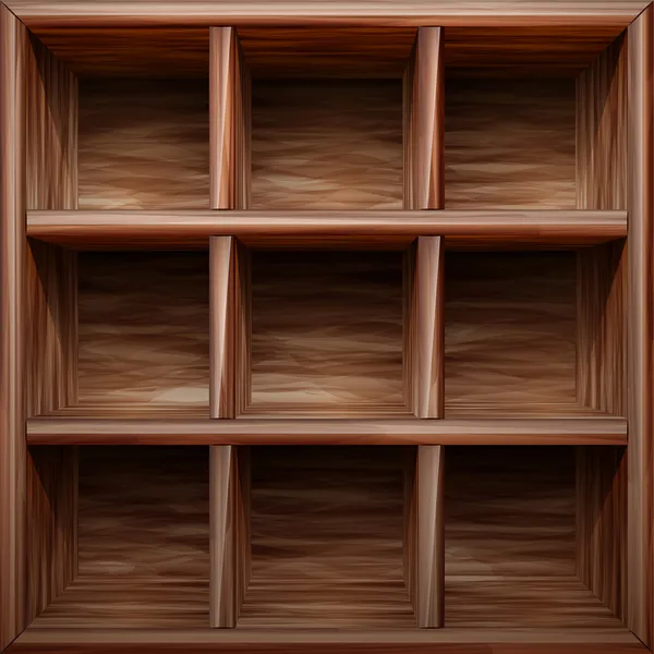 Wooden shelf — Stock Vector