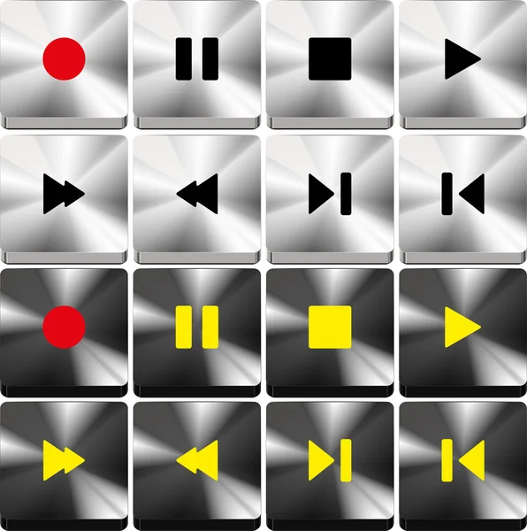 Botones de reproductor — Archivo Imágenes Vectoriales