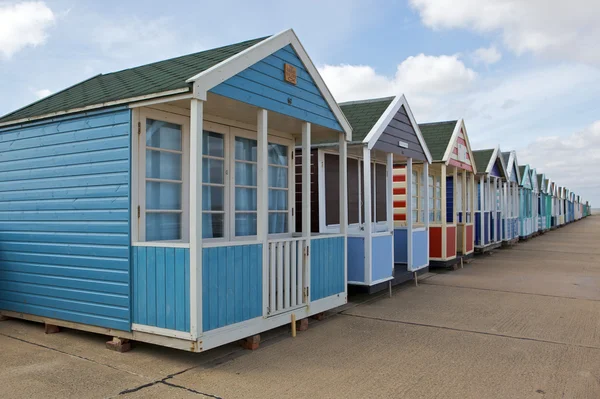 Cabanas de praia em Southwold, Suffolk — Fotografia de Stock