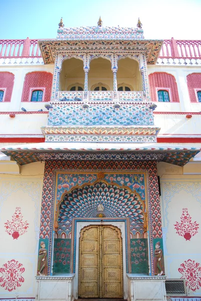 Peacock poort in jaipur stadspaleis, india — Stockfoto