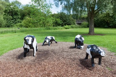 Infamous concrete cows in Milton Keynes clipart