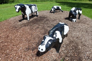 Infamous concrete cows in Milton Keynes clipart