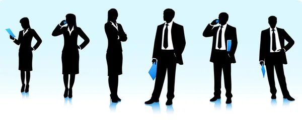 Set of businessmen silhouettes