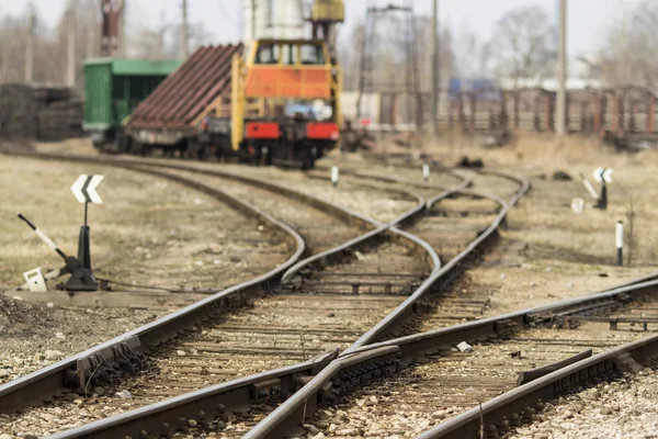 Binario stradale ferroviario — Foto Stock