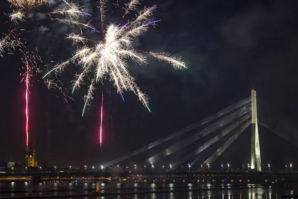 Celebratory salute in Riga — Stock Photo, Image