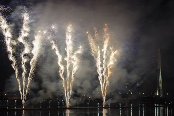 Celebratory salute in Riga — Stock Photo, Image