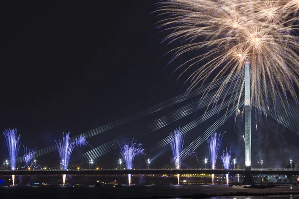 Celebratory salute in Riga — Stock Photo, Image