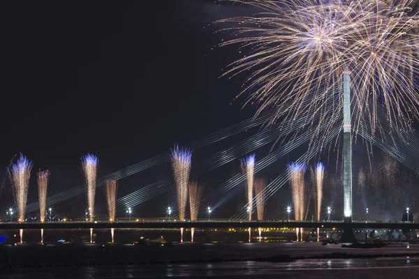 Celebratory salute in Riga — Stock Photo, Image