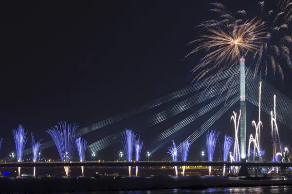 Celebratory salute in Riga — Stock Photo, Image