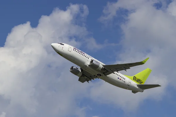 May, 30th, 2013, Riga International Airport, RIX, Air Baltic, YL-BBL, — Stock Photo, Image