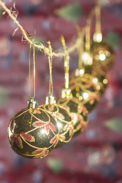 Arrière-plan avec boules de Noël — Photo