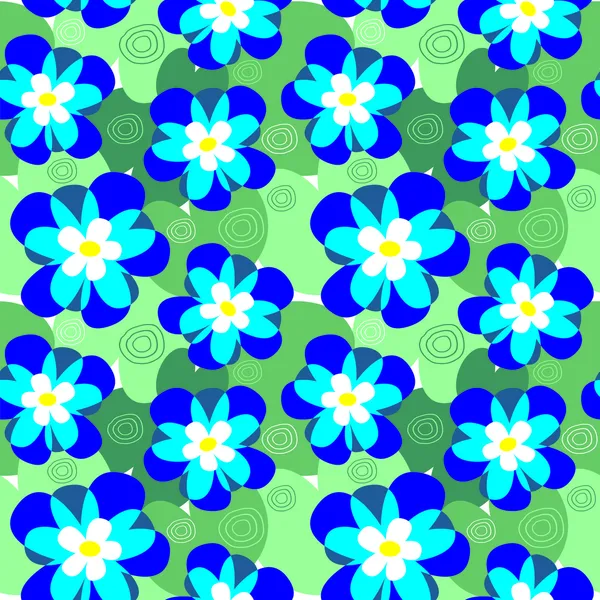 Vektor nahtlose Blütenmuster von Seerosen. Hintergrund der Sumpfblumen. — Stockvektor