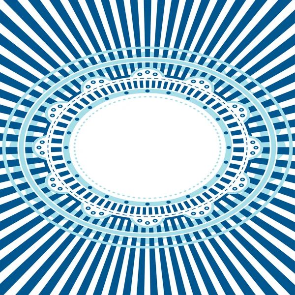 Cadre ovale bleu . — Image vectorielle