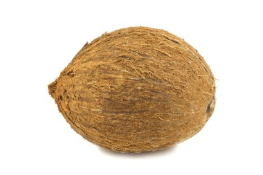 Beyaz arka planda hindistan cevizi