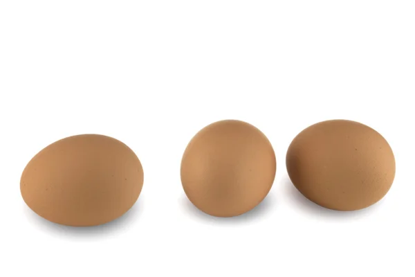 Three Eggs on a White Background — Stock Photo, Image