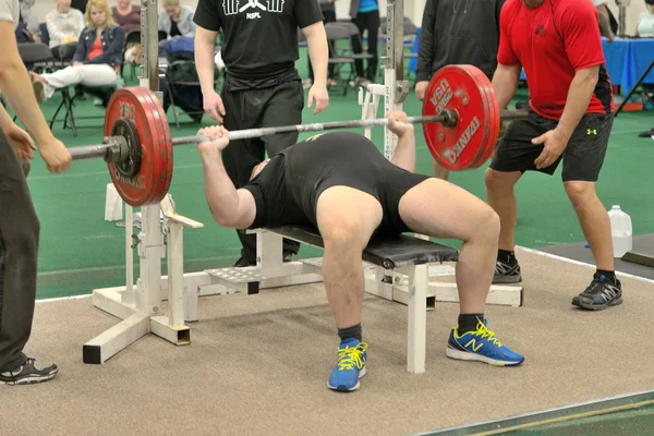 Powerlifting event - bench press lift — Stock Photo, Image