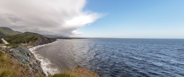 Panorama of Coastal Scene on the Cabot Trail in Nova Scotia clipart