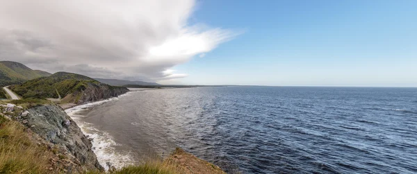 Panorama of Coastal Scene on the Cabot Trail in Nova Scotia — Stock Photo, Image