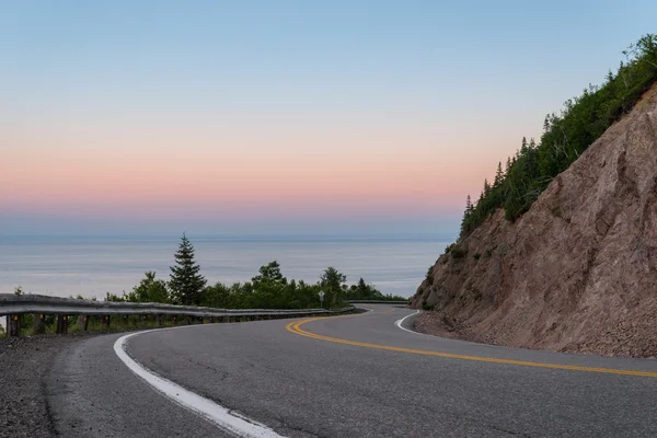 Cabot Trail Highway at dusk — Stock Photo, Image