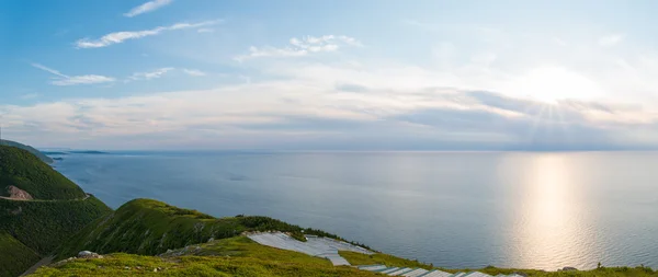 Panorama of Cabot Trail from Skyline Trail look-off — Stock Photo, Image