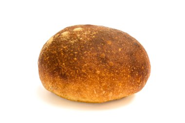 beyaz bir arka plan üzerinde izole taze tatlı ekmek