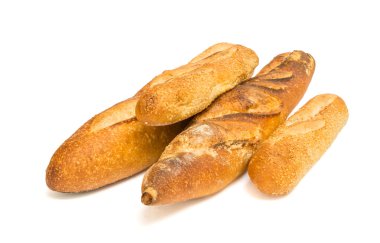 Baguettes isolated on white background clipart