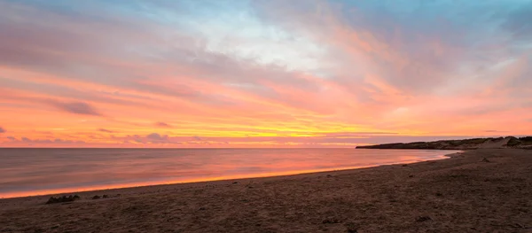 Panorama plaży cavendish o świcie — Zdjęcie stockowe