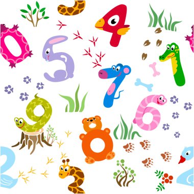 Çizgi Film sayıların seamless modeli