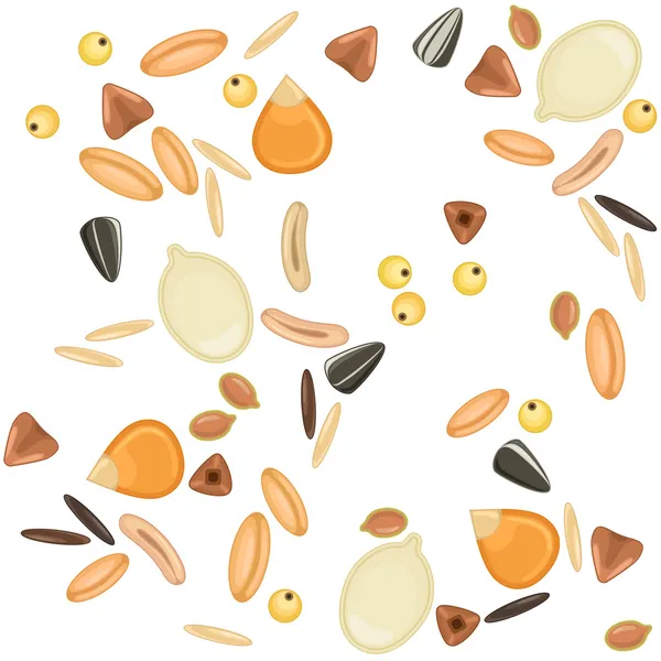 Cereais grãos sem costura padrão — Vetor de Stock