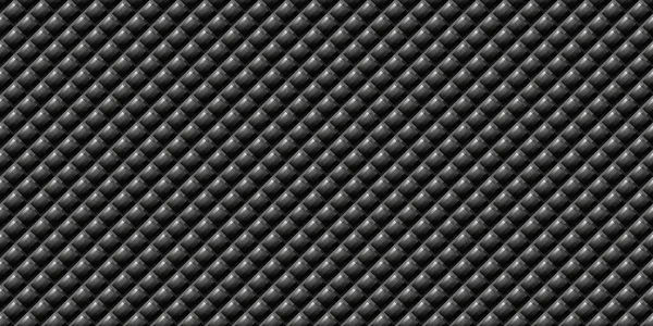 Nero Scuro Griglia Geometrica Fondo Fibra Carbonio Moderna Texture Scura — Vettoriale Stock