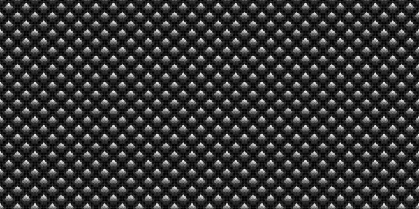 Dark Black Pixel Mosaic Abstract Seamless Geometric Grid Background Texture —  Vetores de Stock