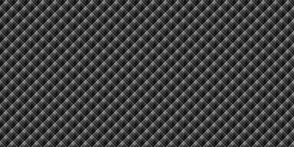 Dark Black Pixel Mosaic Abstract Seamless Geometric Grid Background Texture — Stock Vector