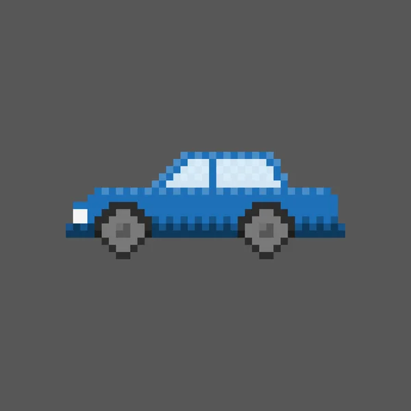 Illustration Voiture Bleue Dans Style Pixel Art Illustration Vectorielle — Image vectorielle