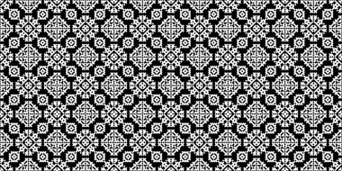 Monochrome geometric grid Pixel Art style background Modern black and white abstract mosaic texture