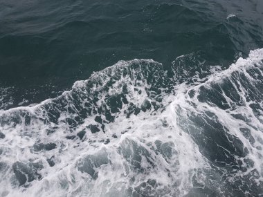 Surface of blue water Sea wave Colored background