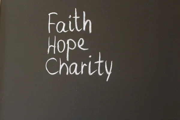 Faith, hope, charity — Stock Photo, Image