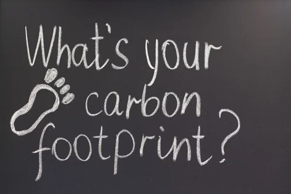 Qual é a sua pegada de carbono — Fotografia de Stock