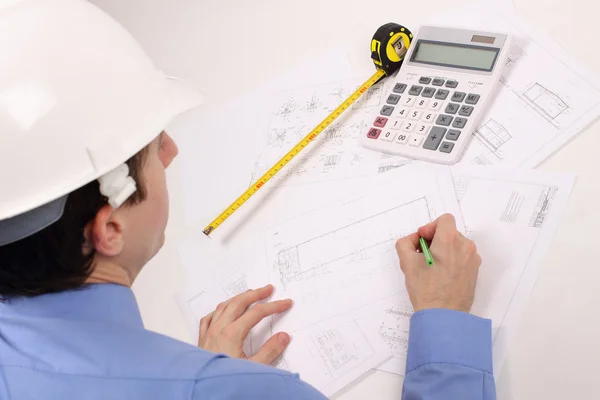 Design of construction plans — Stock Photo, Image