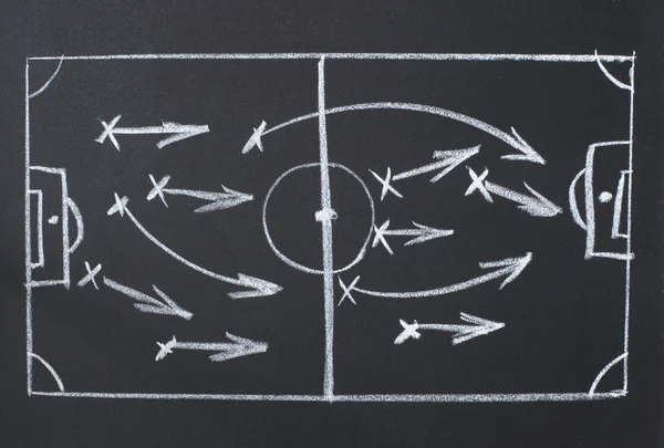 Voetbal strategie — Stockfoto