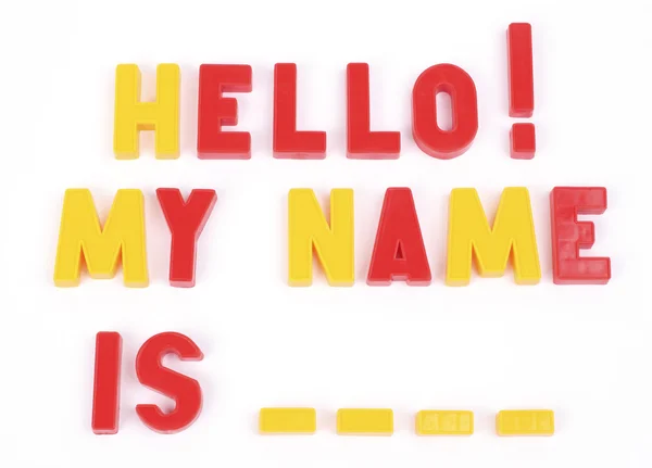 Hello! my name is ... — Stock Photo, Image