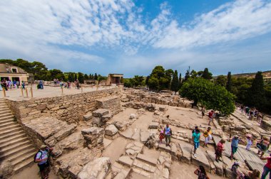 Knossos Sarayı'nda crete, Yunanistan