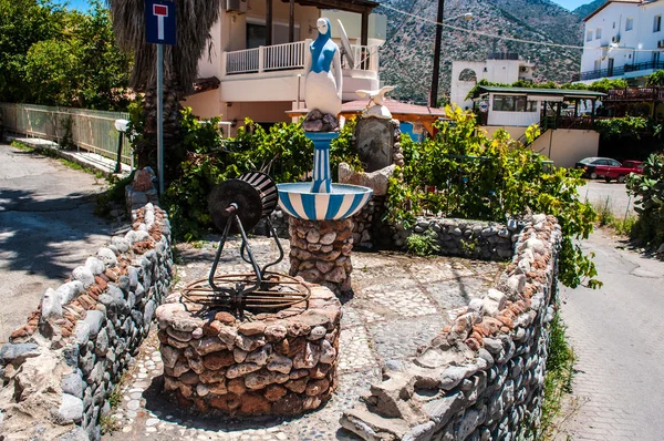 クレタ島の村バリで記念碑人魚 — ストック写真