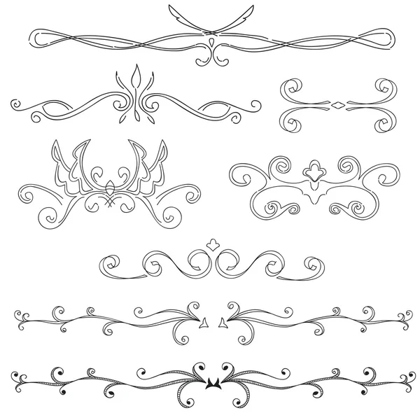 Collection of decorative frame elements — Stock Vector