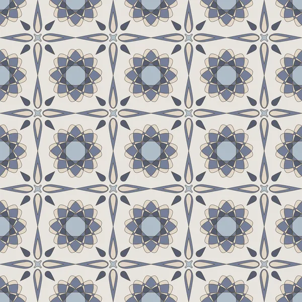 Mosaïque bleue motif sans couture — Image vectorielle